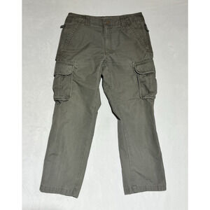 LL Bean Cargo Pants Mens 33X29 Gray Natural Fit Cotton Hiking Workwear Utility